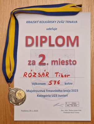 Diplom za 2.miesto pre Tibora Rózsára e 2023 7